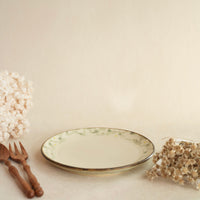 Makiko Sato 佐藤牧子- Green Mixed Pattern Round Plate MS04