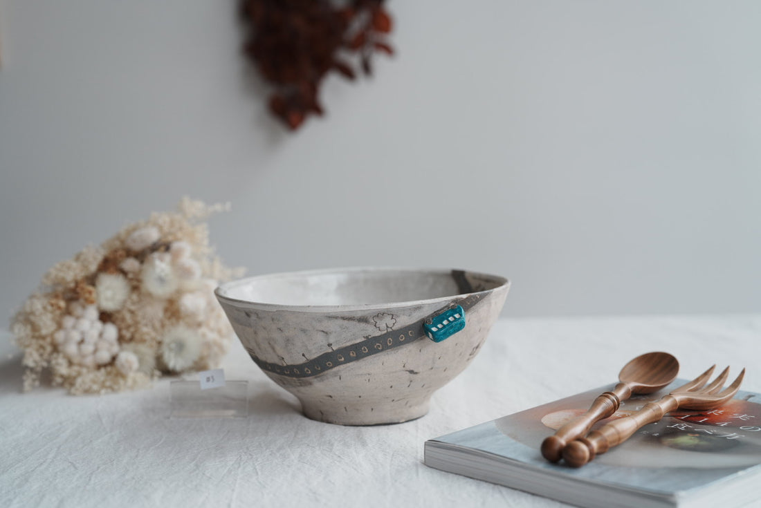 Akemi Suzuki 鈴木明美 - Blue Car Ramen Bowl - 18cm AS14b