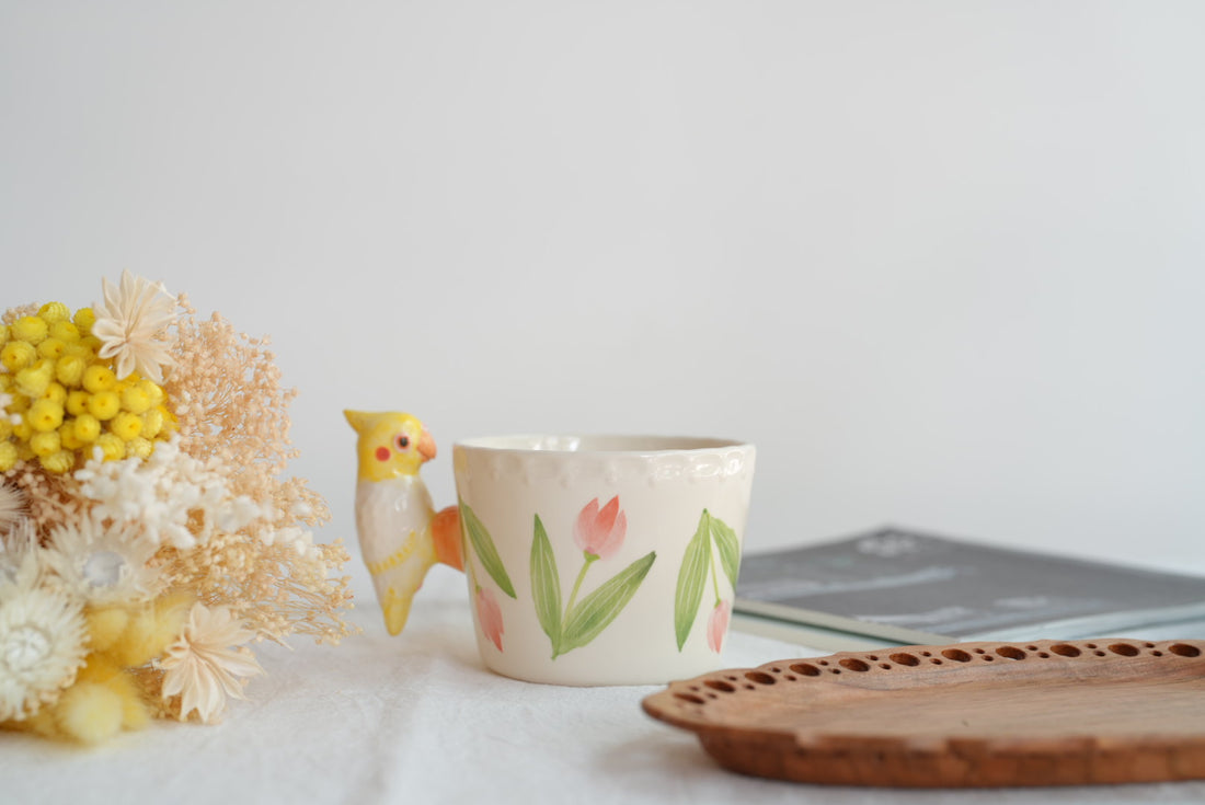 Sugar Poppo Tulip Mug (with Parrot Handle)  SP12