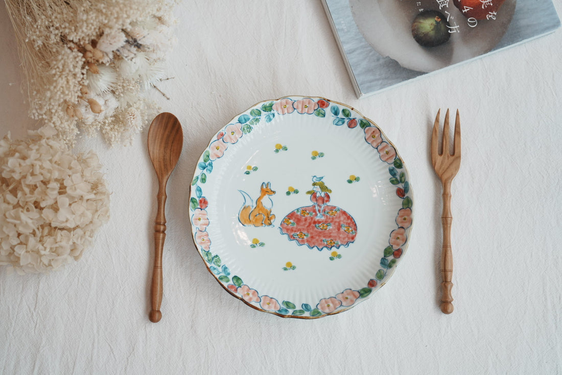 TATA Pottery Studio 田中大輝 & 田边桂- Porcelain Plate TP14