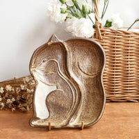 Mashiko Pottery Yoshizawa Squirrel Plate