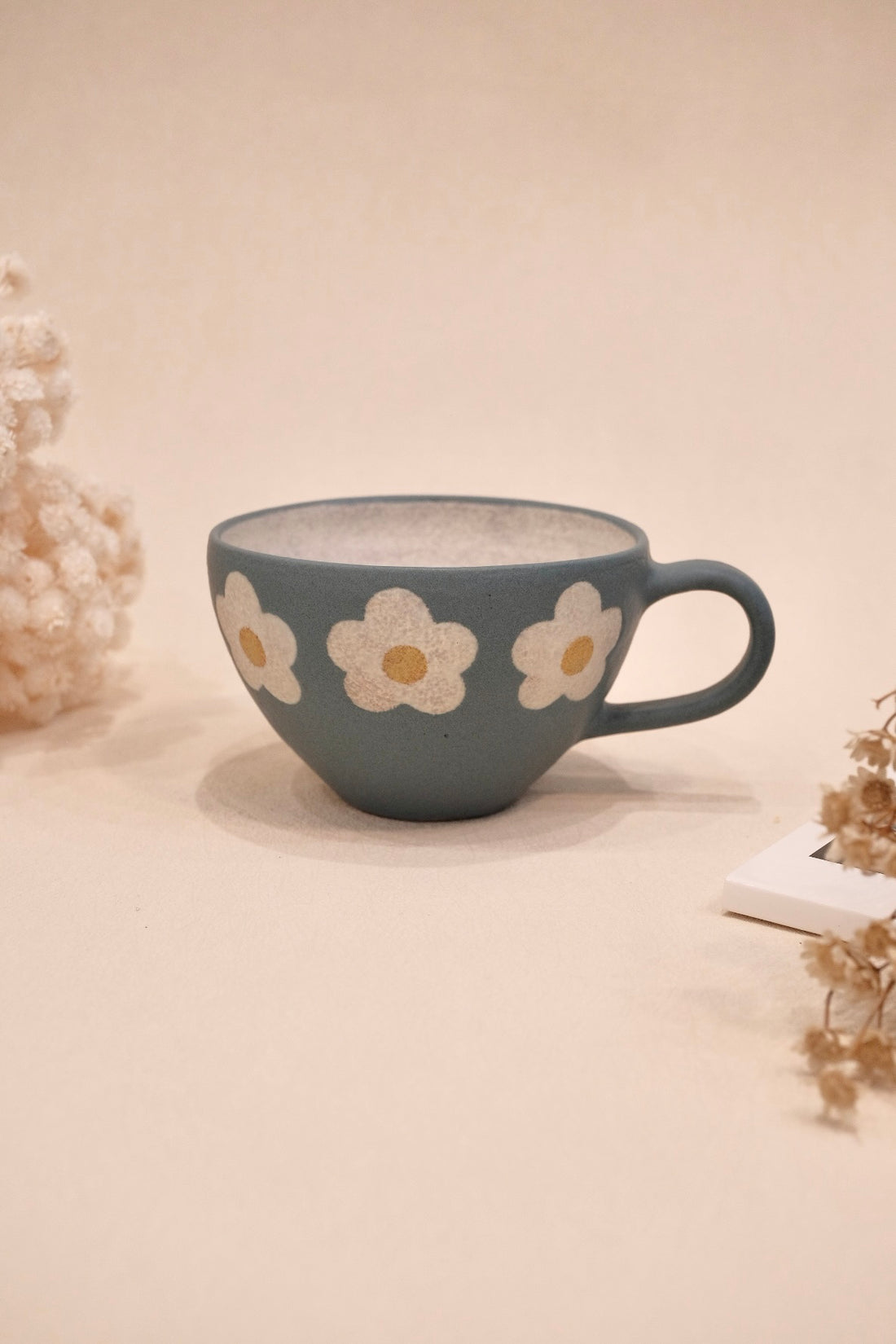 Kei Mitsumochi ミツ持啓 Flower Mug - Lake Blue KM58