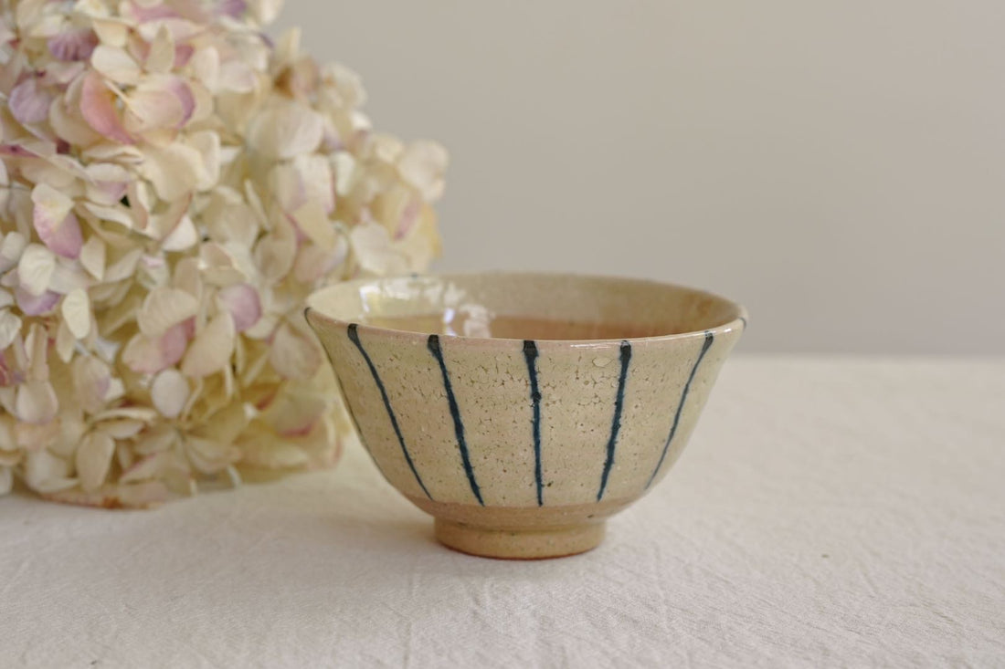 SAKUZAN Kairagi Jussou Stripe Large Rice Bowl