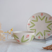 Sugar Poppo Mug with Saucer - Tulip SP15