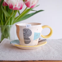 Hacorie 石丸和美 Mug with Saucer - Irregular Shape HC24