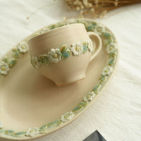 谷口なづみ Flower Embossed Ceramic Mug
