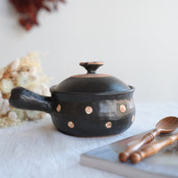 Akemi Suzuki 鈴木明美 - Dots Clay Pot with Handle AS06