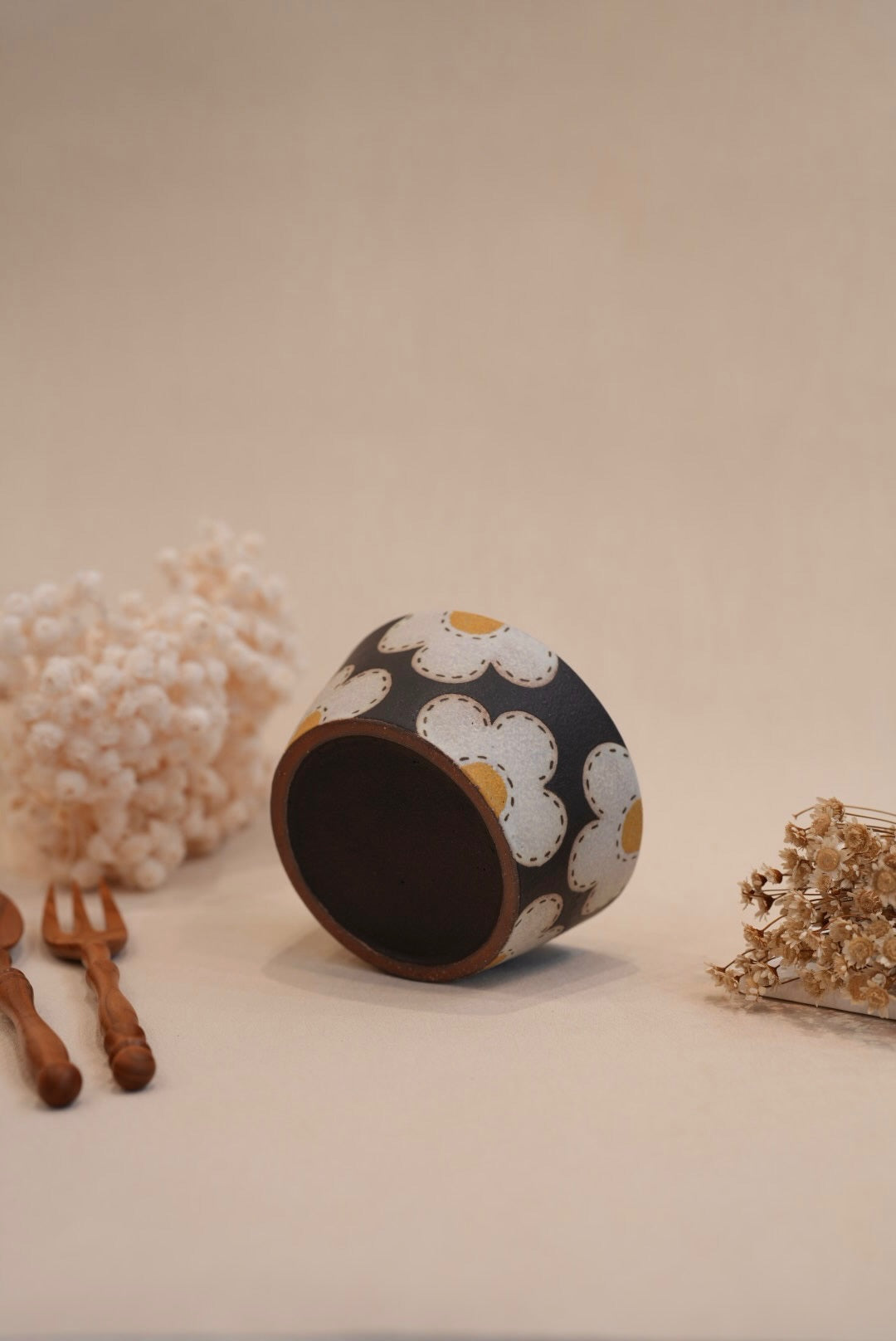 Kei Mitsumochi ミツ持啓 Flower Bowl - Black KM69