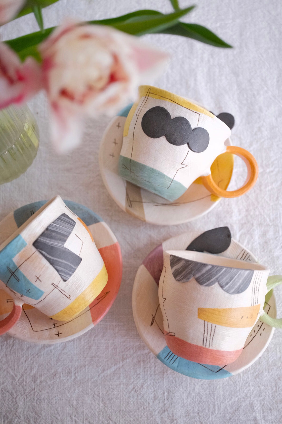 Hacorie 石丸和美 Mug with Saucer - Irregular Shape HC24