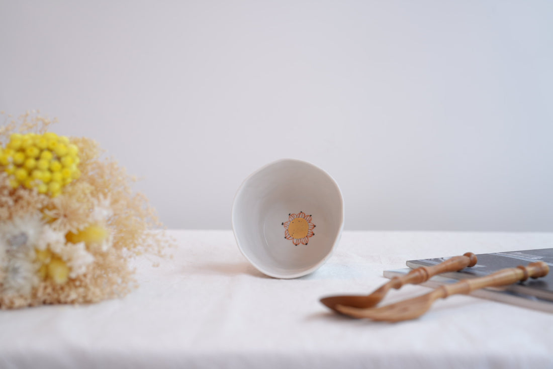 Hamasaka Naoko 浜坂尚子  Hand Painted Gold Deco Free Cup - HN06 #4