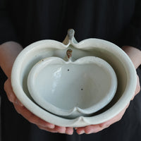 Hirokazu Furutani 古谷浩一 - White Apple Shaped 19cm Bowl HF04