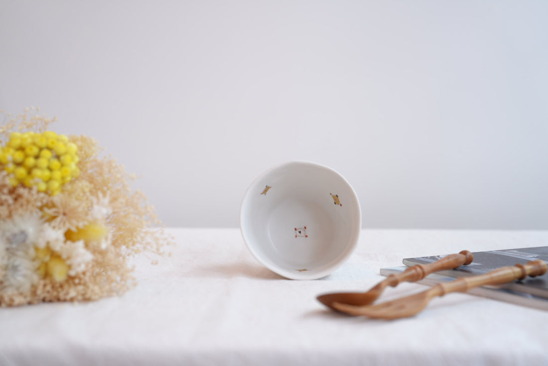 Hamasaka Naoko 浜坂尚子  Hand Painted Gold Deco Free Cup - HN06 #3