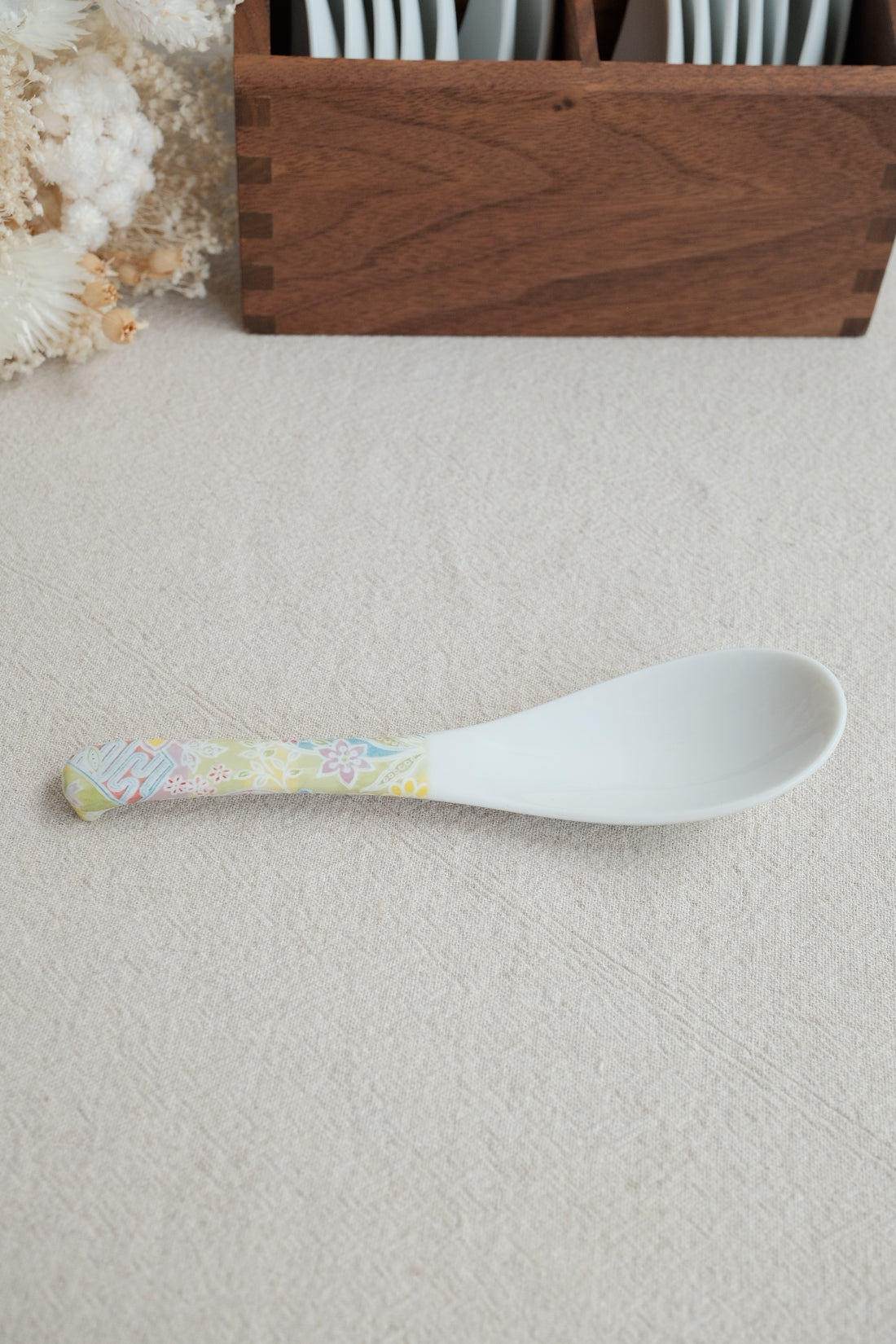 Japanese Ceramic Soup Spoon