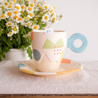 Hacorie 石丸和美 Mug with Saucer Set - Geometry HC11
