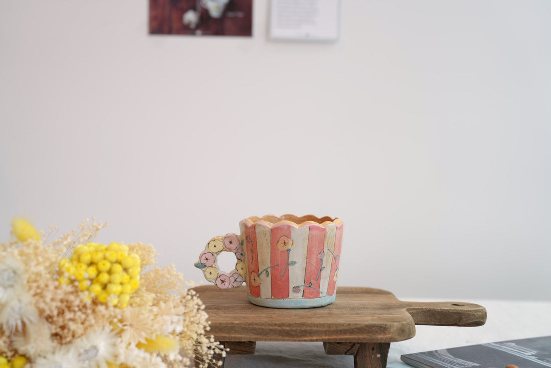 Cozy Nook - Flower Ring Handle Mug- CN05 #1