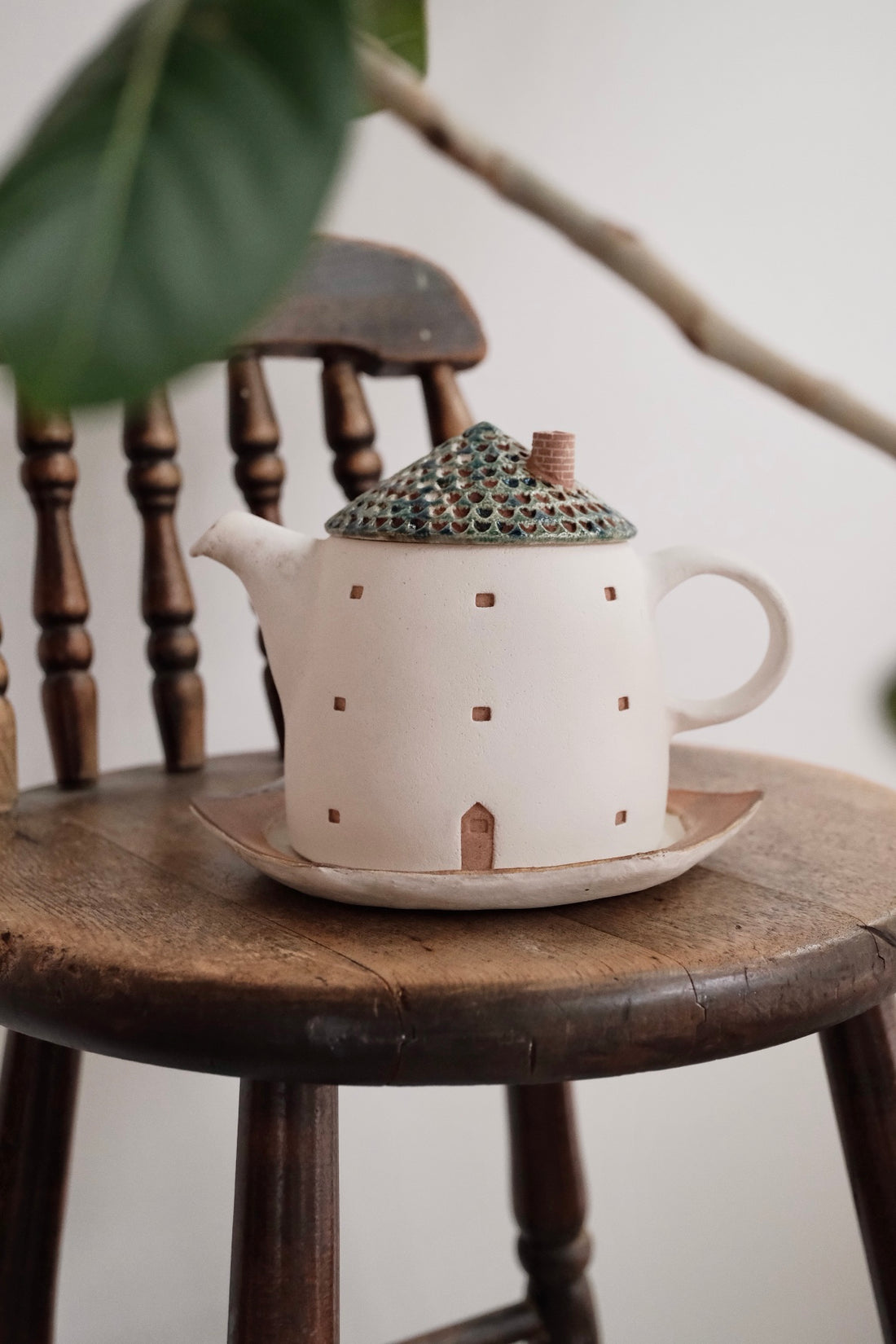 Forest Seed Pottery Ceramic Clay House Tea Pot