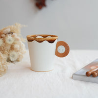 TAMA10- Cookie Handle Mug - White & Chocolate Filling TA16