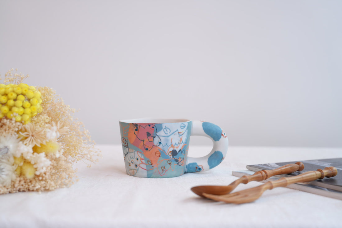 Hamasaka Naoko 浜坂尚子  Hand Painted Mug - HN02 #1