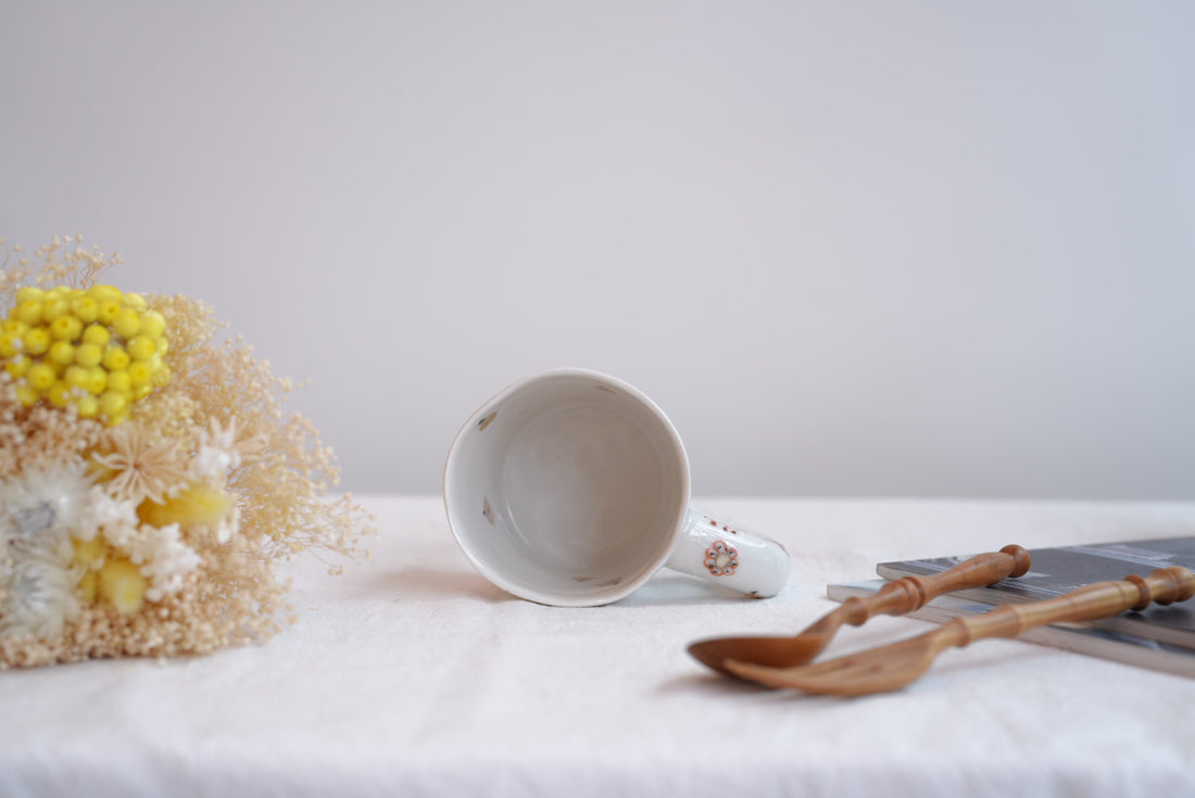 Hamasaka Naoko 浜坂尚子  Hand Painted Gold Deco Mug - HN08 #3