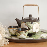 Cool Banana Black Pottery with Gold Detailing Teapot