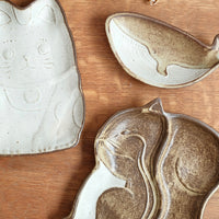 Mashiko Pottery Yoshizawa Squirrel Plate