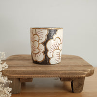 Cool Banana Black Pottery with Gold Detailing Mug - Camellia