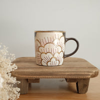 Cool Banana Black Pottery with Gold Detailing Mug - Camellia