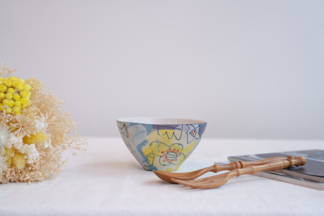 Hamasaka Naoko 浜坂尚子  Hand Painted Bowl - HN03 #1