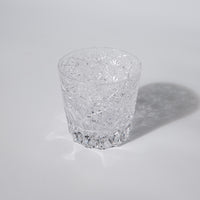 Edo Kiriko Whisky Glass Rock Glass "Large Chrysanthemum" White by Junichi Nabetani, Master of traditional crafts