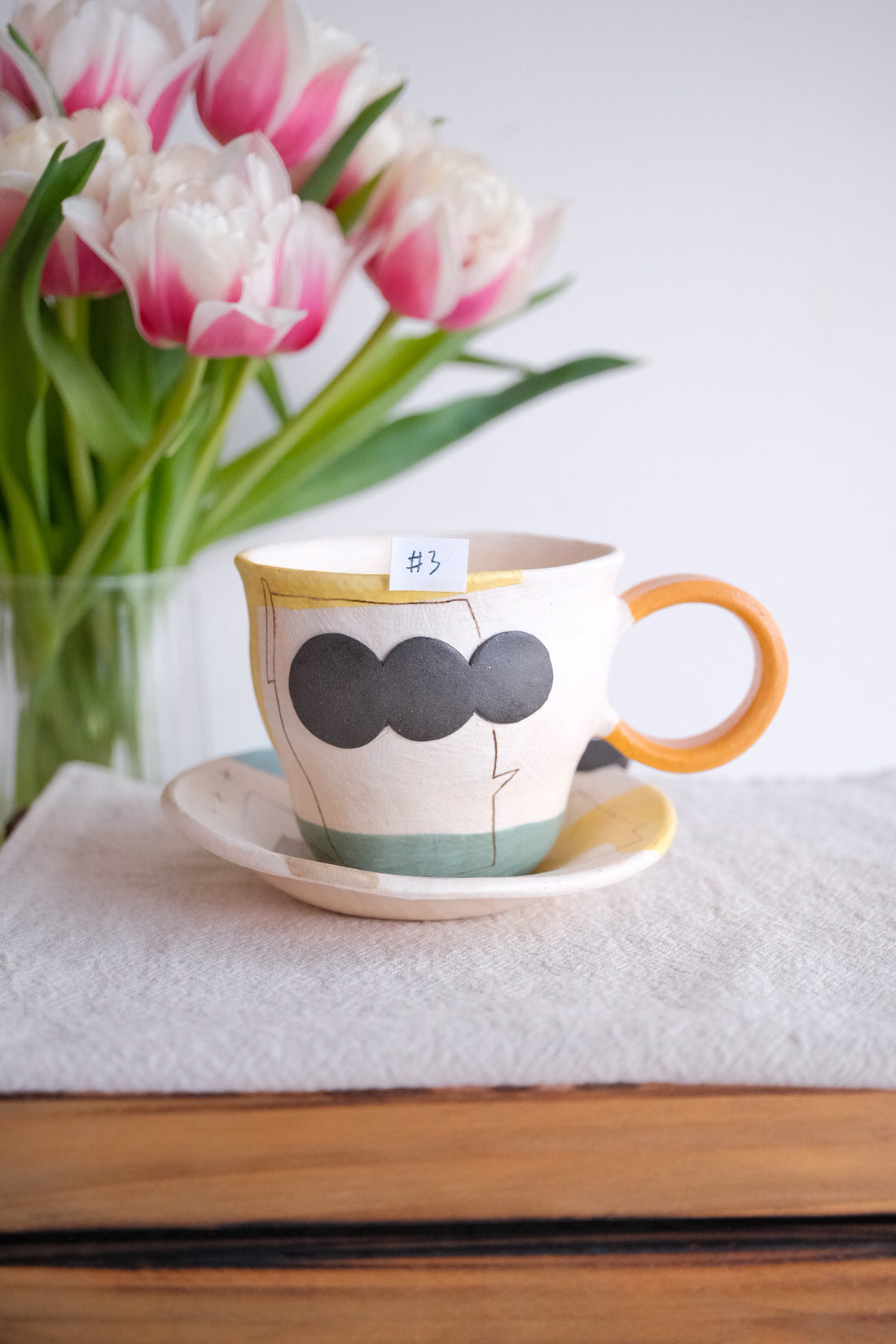 Hacorie 石丸和美 Mug with Saucer - Irregular Shape HC24