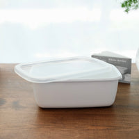 Noda Horo White Series Enamel Food Container