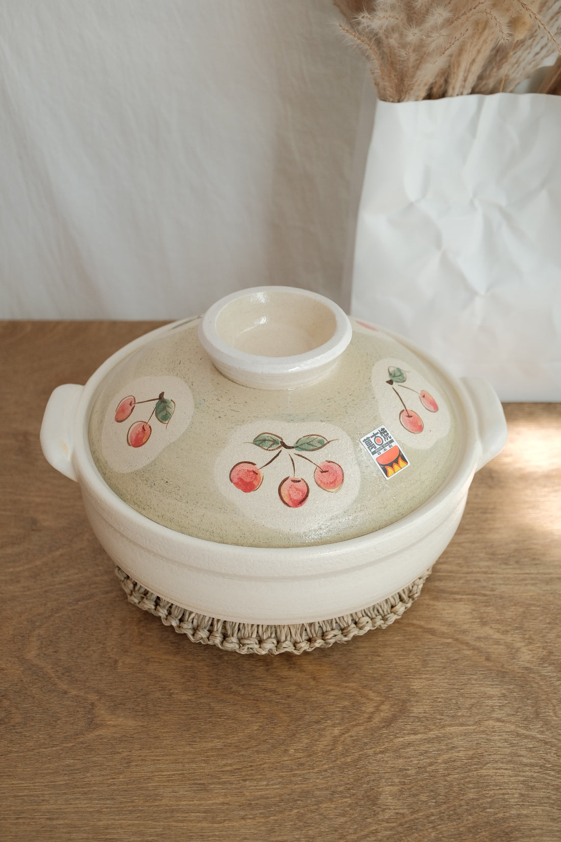 Donabe Banko Ware No.8 Cherry Clay Pot