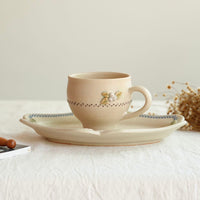 谷口なづみ Flower Embossed Ceramic Mug - Dot