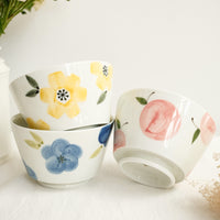 Hasami Ware Rice Bowl Flower Collection