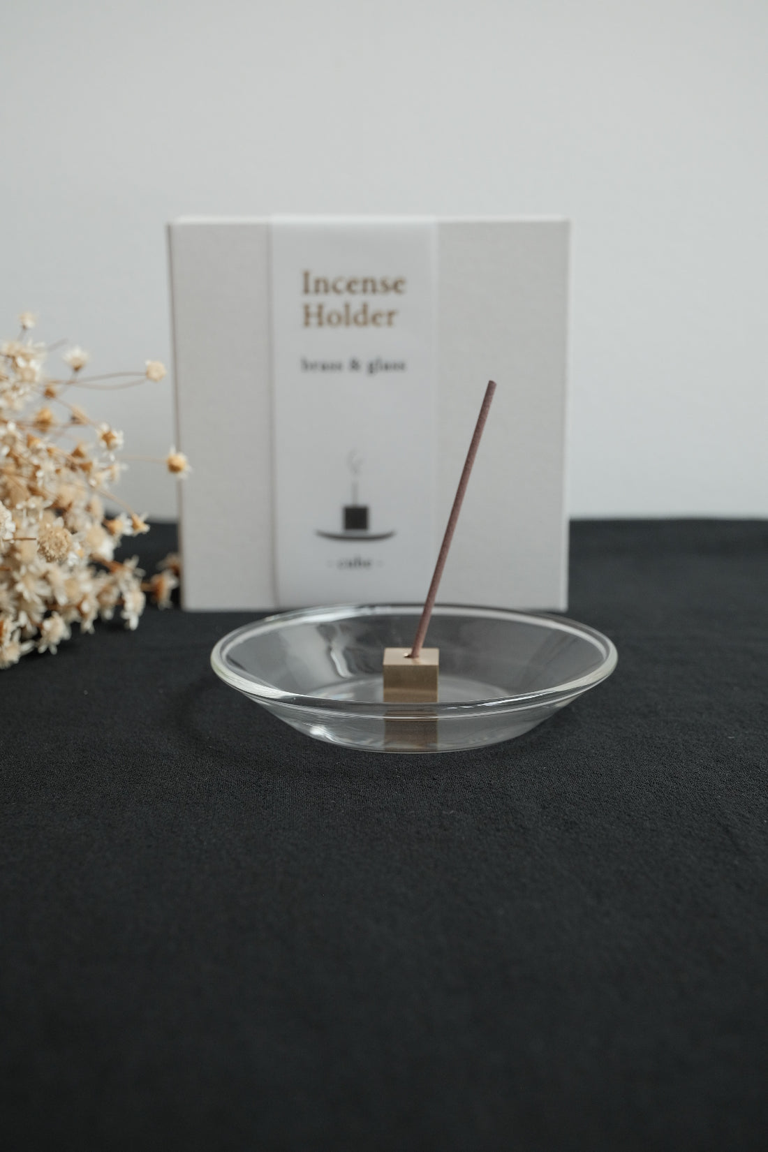 KOUSAIDO - Incense Holder Brass Top With Glass Dish