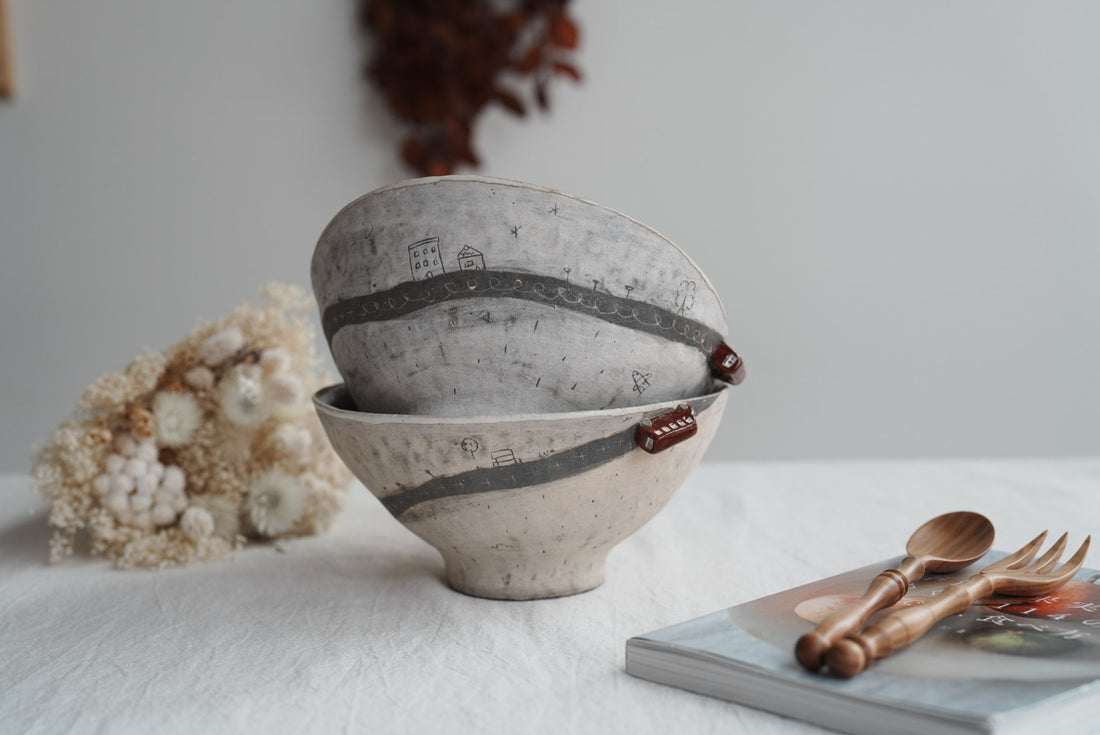 Akemi Suzuki 鈴木明美 - Red Car Ramen Bowl - 18cm AS14a