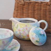 Seto Ware Flower Teapot