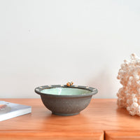 Akemi Nakamura 中村明美 Flower Bowl with Animal Deco AN19