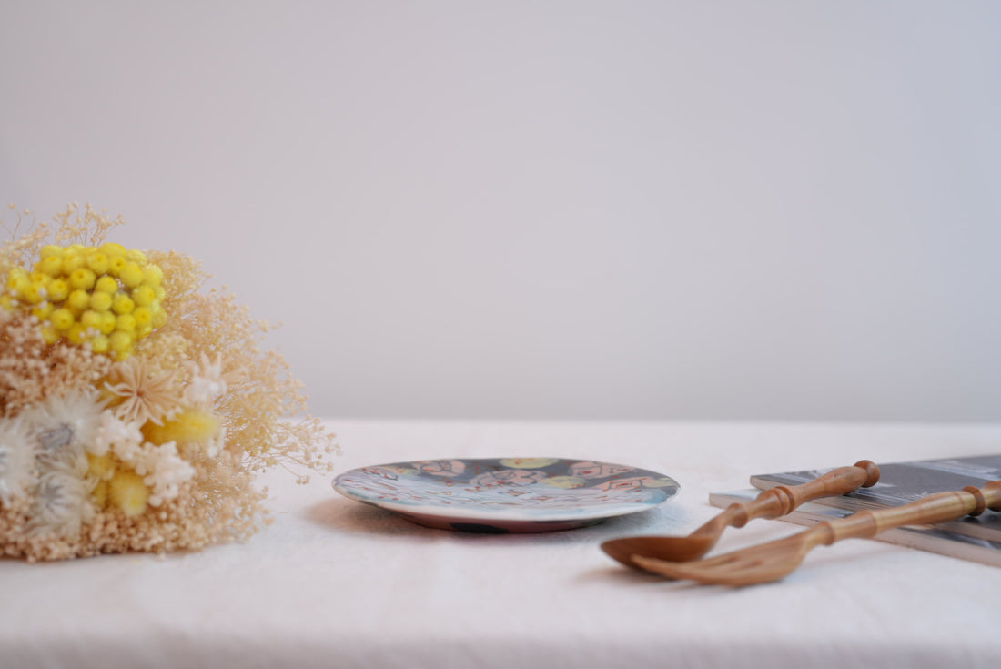 Hamasaka Naoko 浜坂尚子  Hand Painted Saucer - HN01 #1