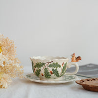 Sugar Poppo Mug with Saucer - Pinecone SP16