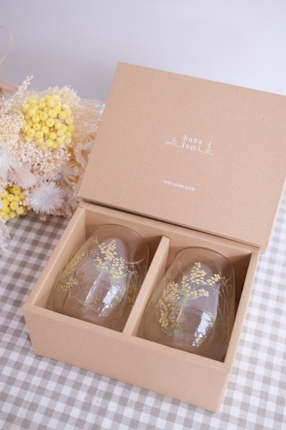 Toyo Sasaki Pair of Tumblers 400ml Acacia Design