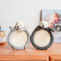 Aya and Yoshiko Wool Felt Animal Coaster - Otter YS08