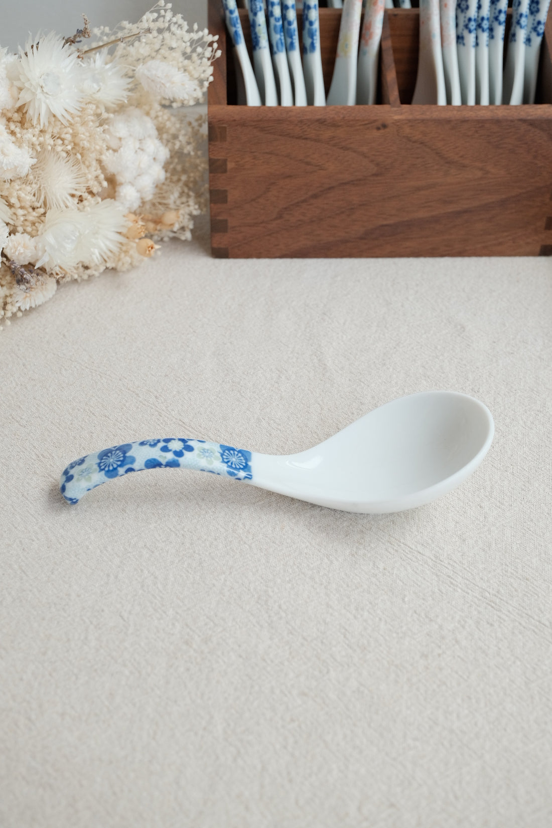 Japanese Ceramic Soup Spoon