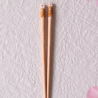 Ayataro Chopsticks - Bear with White Flower - aya05