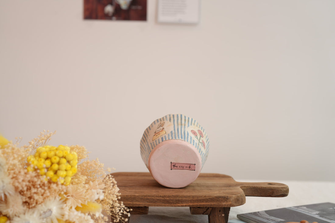 Cozy Nook - Patterned Free Cup with Line Details- CN16 #2