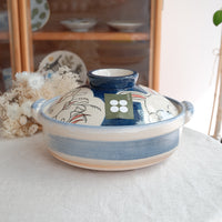 Donabe Banko Ware No.8 Rabbit and Moon Clay Pot