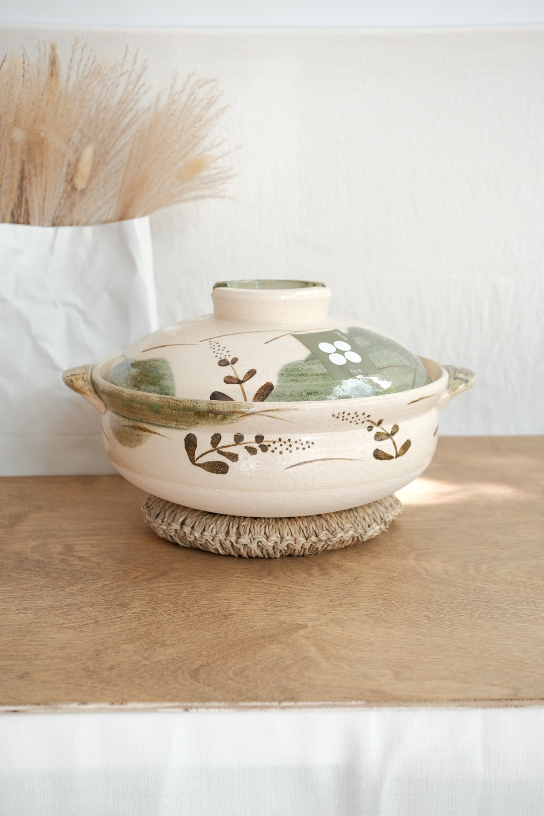 Donabe Banko Ware No.9 Grass Clay Pot