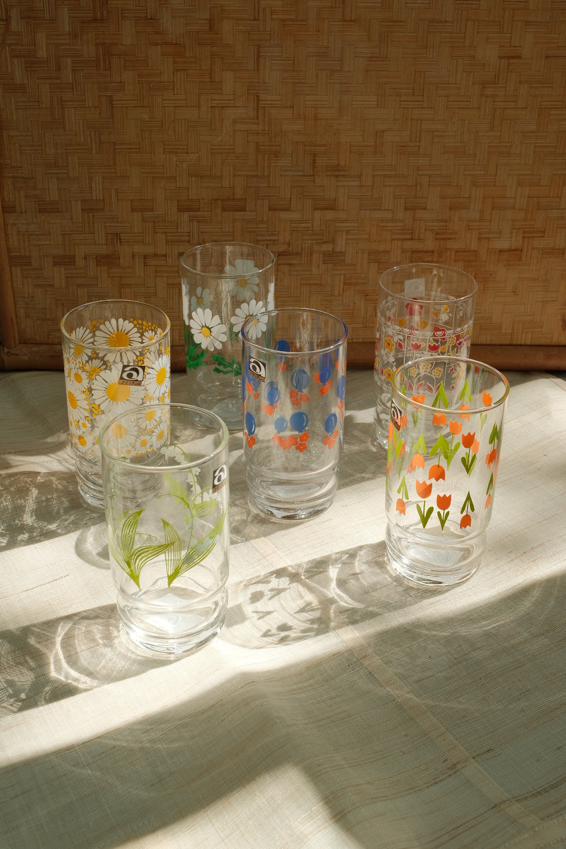 Aderia Glass Retro Tumbler - Tulip