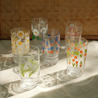 Aderia Glass Retro Tumbler - Tulip