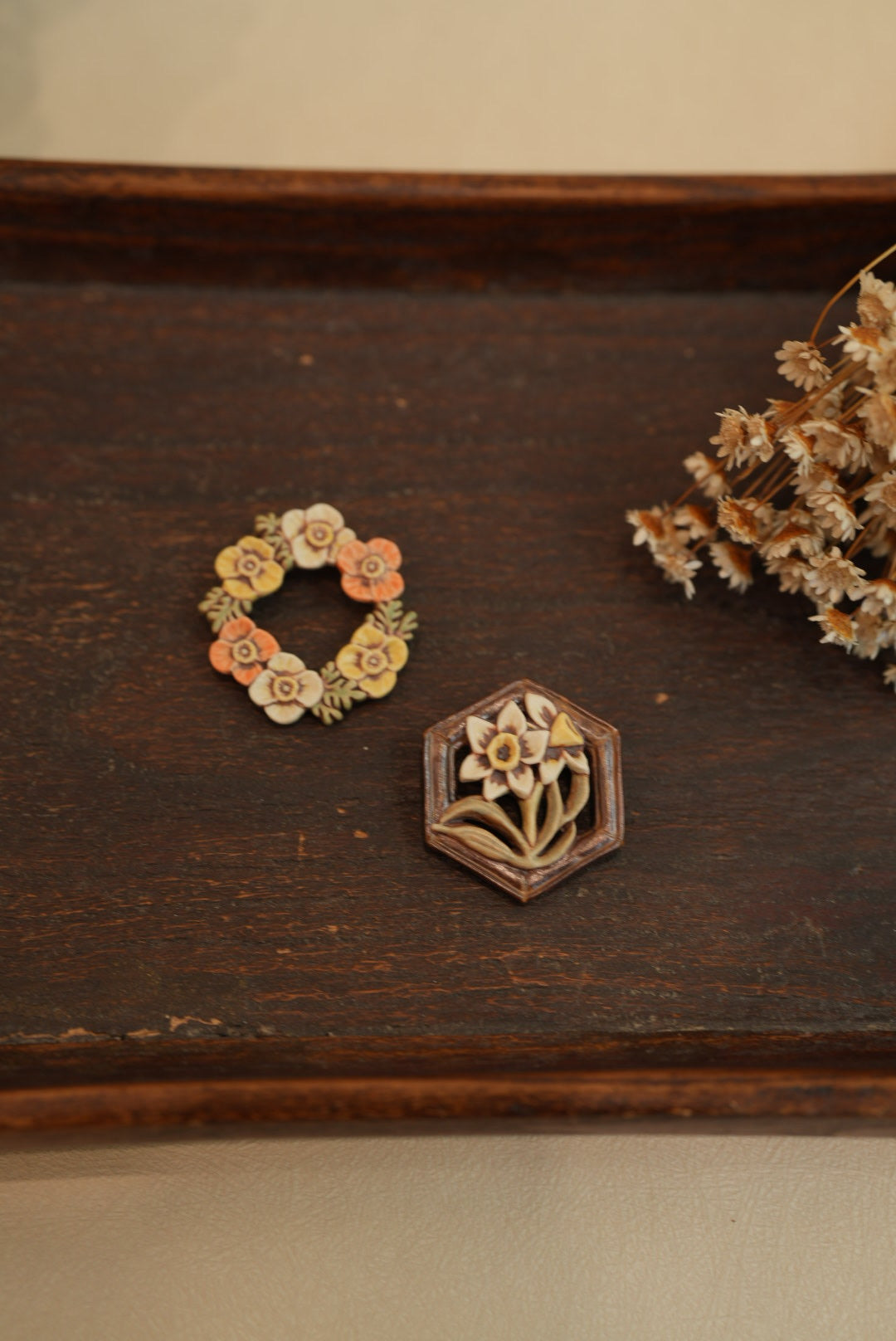 Michi Ito 伊藤三智- Brooch - Poppy Wreath M24